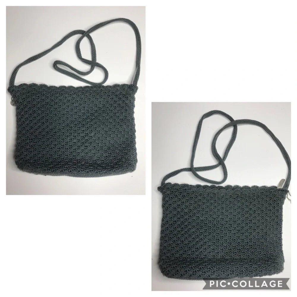 The Sak grey crochet crossbody bag purse